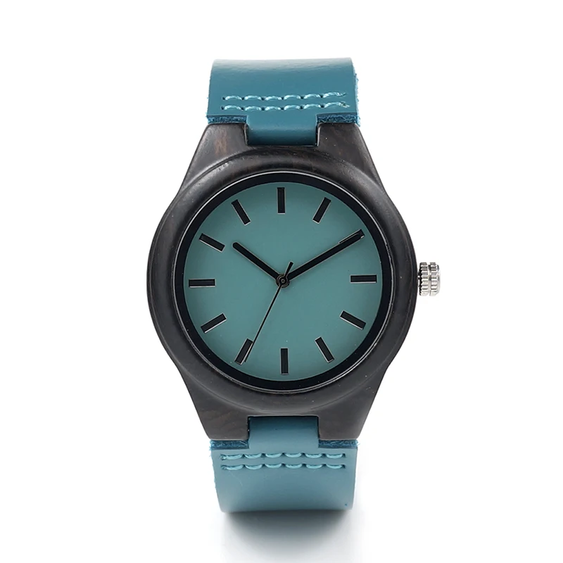 BOBO BIRD V-L14 Mens Watch Japan Quartz Movement 2035 Wooden Watches With Genuine Cowhide Leather Strap