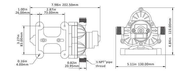 SEAFLO 12V RV водяной насос 45PSI 11 6 LPM электрические самовсасывающие насосы для водной