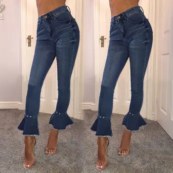 

Womens Jeans Ladies High Waisted Blue Skinny Fit Jeans Stretch Denim Jegging Woman ClothingSize 6-14
