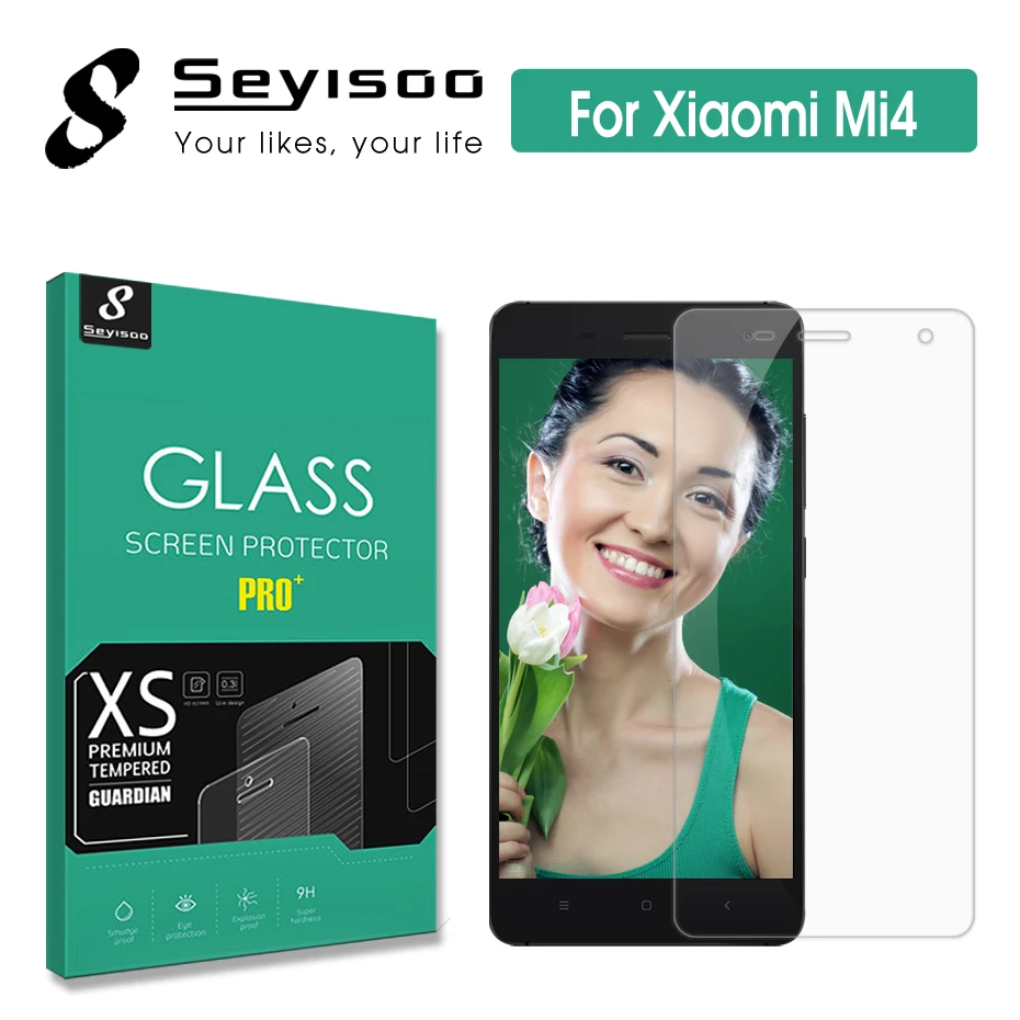 Оригинальная защитная пленка Seyisoo Pre mi um из закаленного стекла для Xiao mi 4 Xio mi 4 Xiao mi 4 2.5D