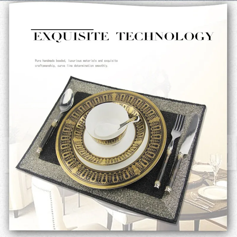 

High - Grade Tablecloths Hotel Club Model Decorative Pendulum Pad Insulation Hand - Woven 1pcs