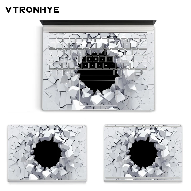 

Colorful crack series PVC Laptop Skin Stickers for Microsoft Surface Book 13.5 inch Full Protective Cover Case Notebook Stickers