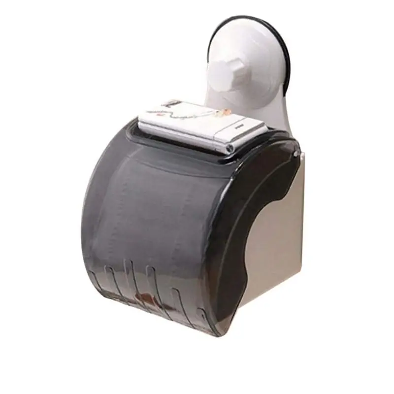 Waterproof Bathroom Toilet Wall Sucker Roll Holder Tissue Box Paper Stand (White A) | Обустройство дома