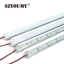 SZYOUMY Жесткая светодиодная лента 5630 SMD Холодный теплый белый жесткий бар 72 светодиоды светодиодный светильник корпус корпуса с крышкой DHL 100 шт./партия