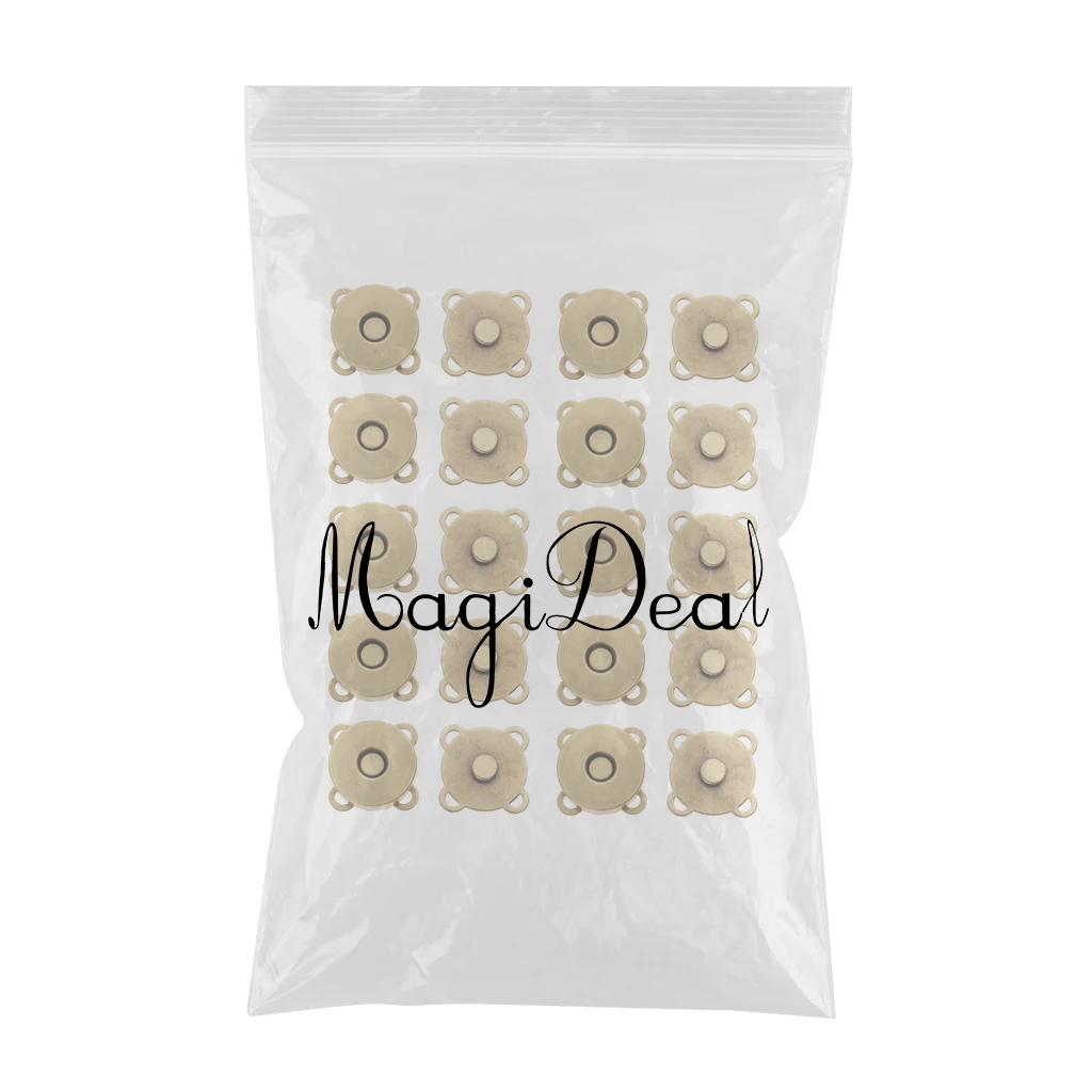 10 Pieces/Set Magnetic Bag Clasps Pressure Closures Buttons Sew On for Craft Purses Bags Clothes Leather Clutches Backpacks