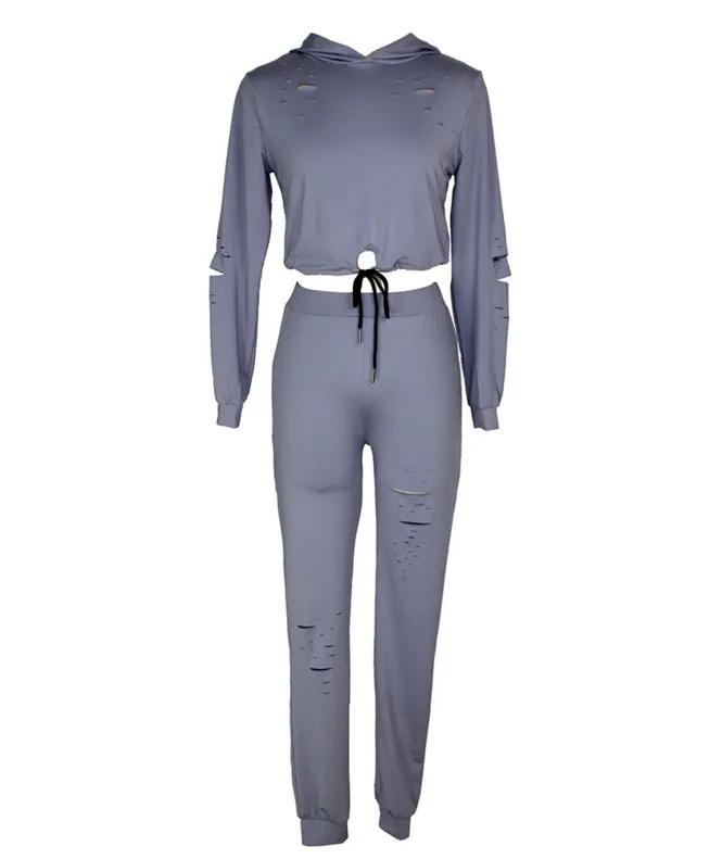 women hollow out Exposed navel suits 17_