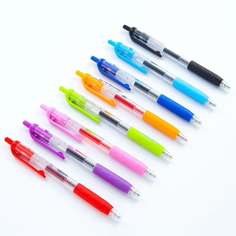 

1 PC 0.5mm Colored Quick Drying Gel Pens Plastic Gel-ink Pen Office School Stationary Material Supplies Kids Writing Gift 04267
