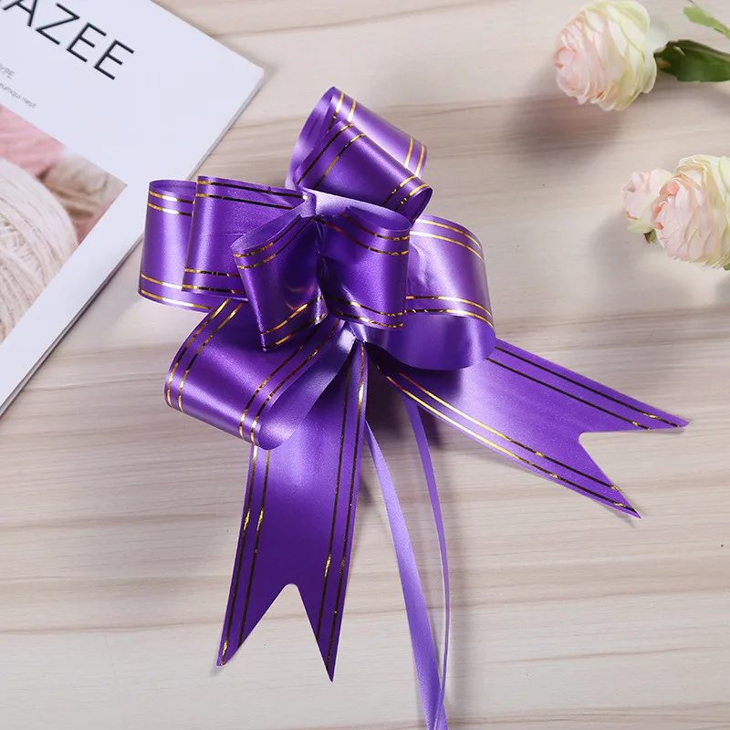 dark purple 10 шт./лот, Рождественская подарочная упаковка, подарочные ленты, ленты для украшения Нового года, дня рождения, вечеринки, свадебные украшения автомобиля - Цвет: dark purple