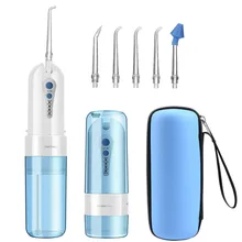 irrigação irrigador bucal Destone toocare t4 irrigator água flosser sem fio ortable recarregável irrigador oral com 4 modos nariz limpo ipx7 5 dicas de jato