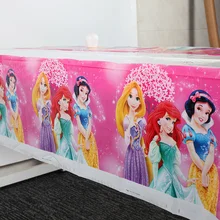 1 mantel blanco de princesa Ariel de 108x180cm para niños y niñas, Decoración de cumpleaños, suministros para fiestas