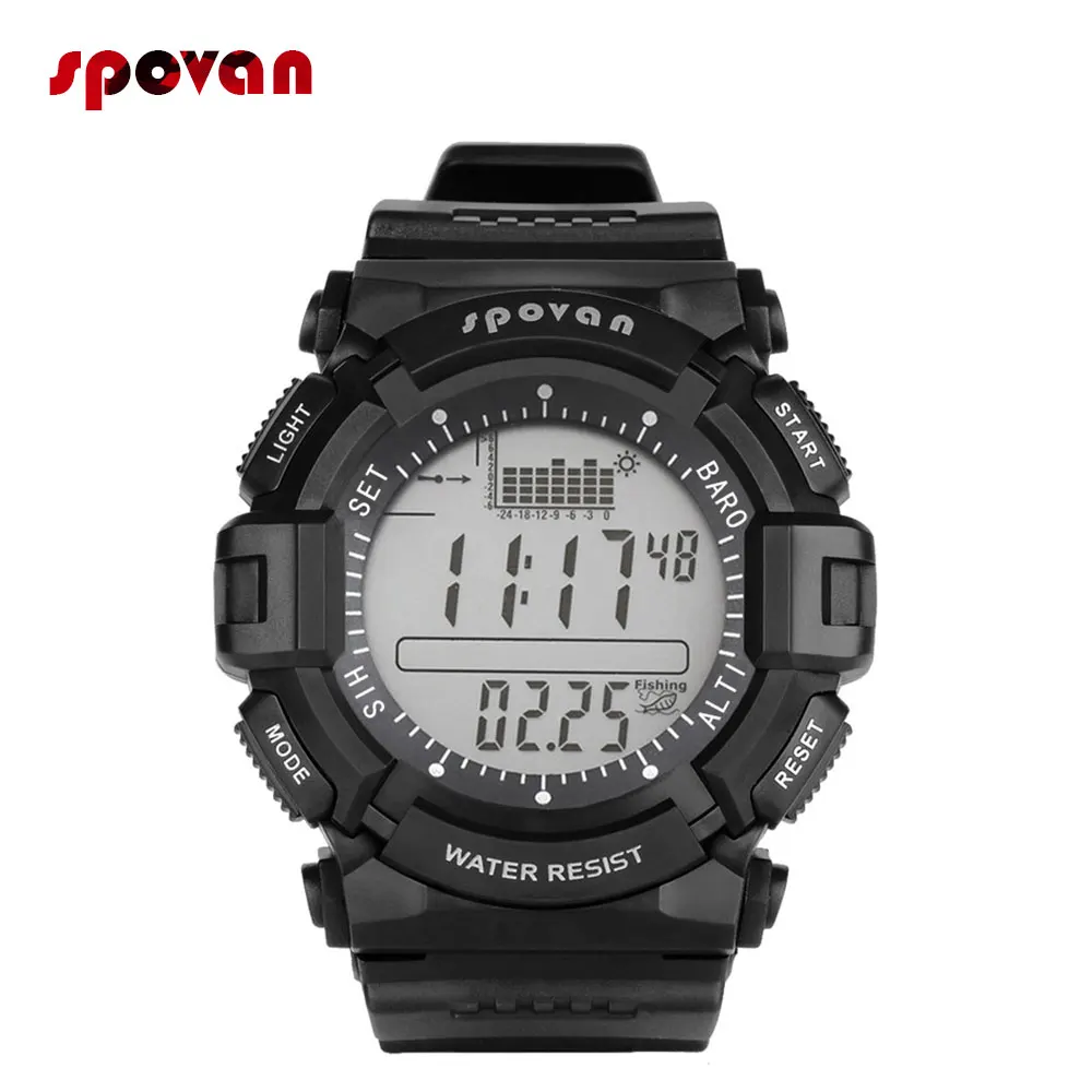 

Sports Outdoor Smart Watch Men Wristwatch 5ATM Waterproof Fishing Remind Weather Forecast Thermometer LED Backlight Stopwatch