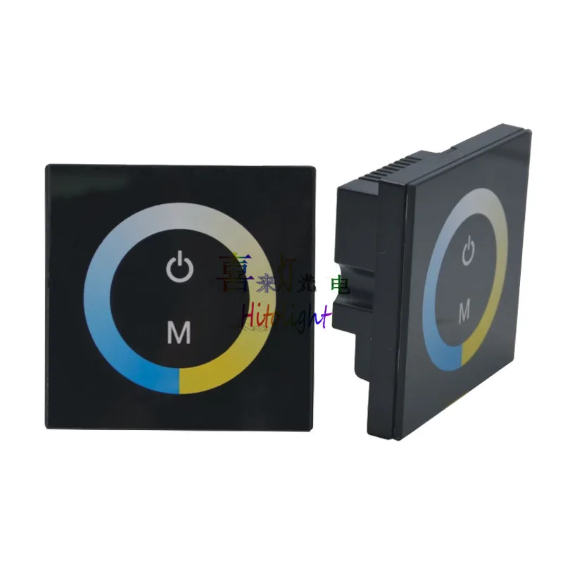 

DC12V-24V LED Touch Panel Controller Color Temperature Dimmer For Cold/Warm White 5050 3528 LED Strip Lights tape led bulb lamp