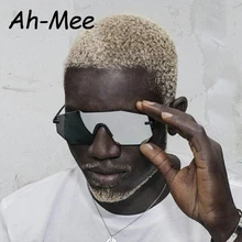 Классические солнцезащитные очки без оправы, мужские брендовые дизайнерские солнцезащитные очки большого размера, зеркальные линзы, солнцезащитные очки для женщин и мужчин, солнцезащитные очки UV400