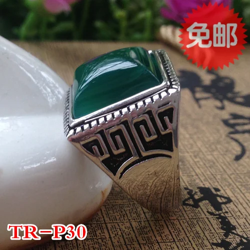 925 Серебряное кольцо, инкрустированное в Корейском стиле, натуральный черный натуральный камень халцедон для мужчин
