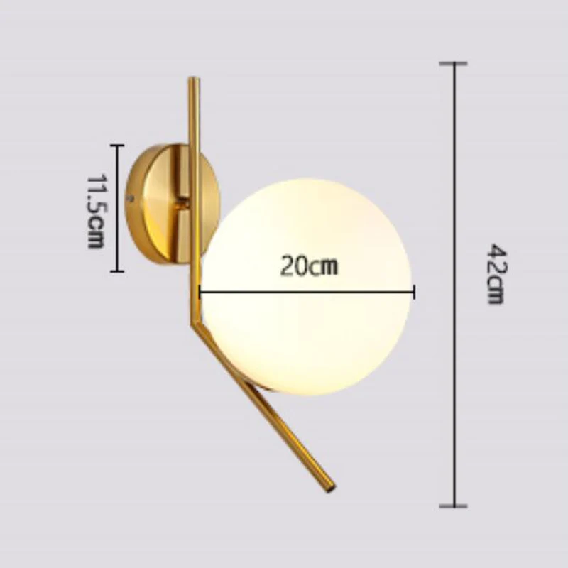 Фойе Спальня прикроватный коридор настенный светильник Современный молекула Лофт настенный светильник бобы стеклянный шар настенный светильник светодиодный круглый шар настенный светильник