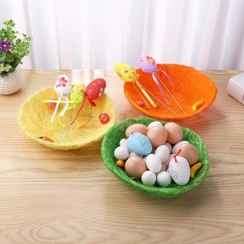 Дети Пасхальные яйца для детский Пасхальный подарок корзина детский сад вечерние тарелка для яиц украшение ручной работы DIY украшения
