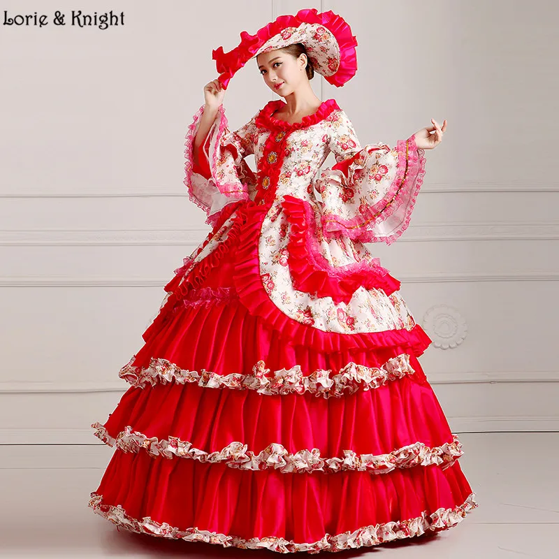 Queen Marie Inspired Floral Rococo Dress Royal Princess