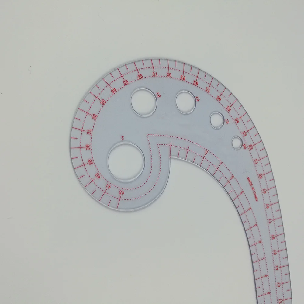 Multifunctional Sewing Tools Soft Plastic Comma Shaped Curve Ruler Styling Design Ruler French Curve 30 x 11cm Curve Ruler