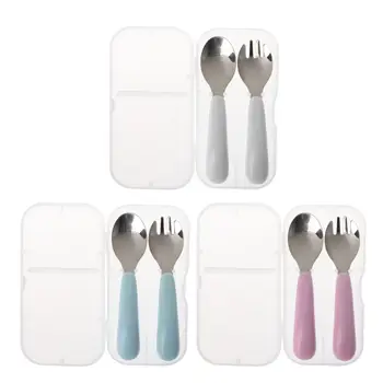 

Children Utensil Baby Tableware Set Infant Food Feeding Spoon Fork Toddler Dinnerware Kids Cutlery