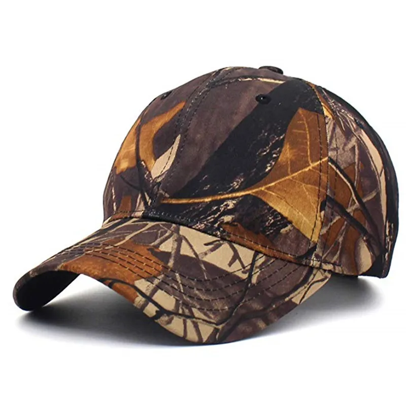 

New 4colors available Unisex outdoor Bionic Camo Fishing Sunshade Peaked Caps Hunting Baseball Hats Army Tactical Camouflage Cap