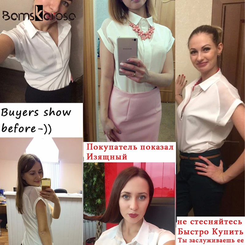 Модная белая рубашка шифоновая Элегантная блузка для женщин лето 2019 стильная