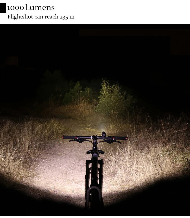Best ROCKBROS Bike Bicycle Light Waterproof IPX6 USB Rechargeable 18650 3000 MAh Power LED 1000 Lumen Bank Flashlight MTB Accessories 1