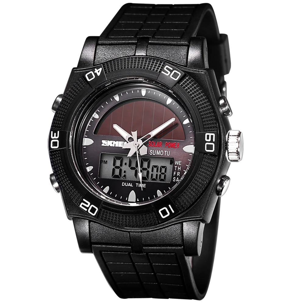 2019Luxury Brand Fashion Men Sports Watch Dual Display Clock Waterproof Quartz Men Watch Outdoor Sports Watch Military Military