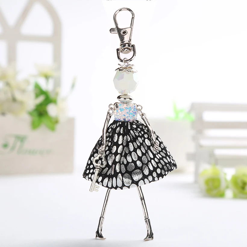 YLWHJJ brand New Women Doll bag Cute Keychain Girl Key Chain Handmade hot Car Pendant Style key ring Fashion Jewelry wholesale - Image 4