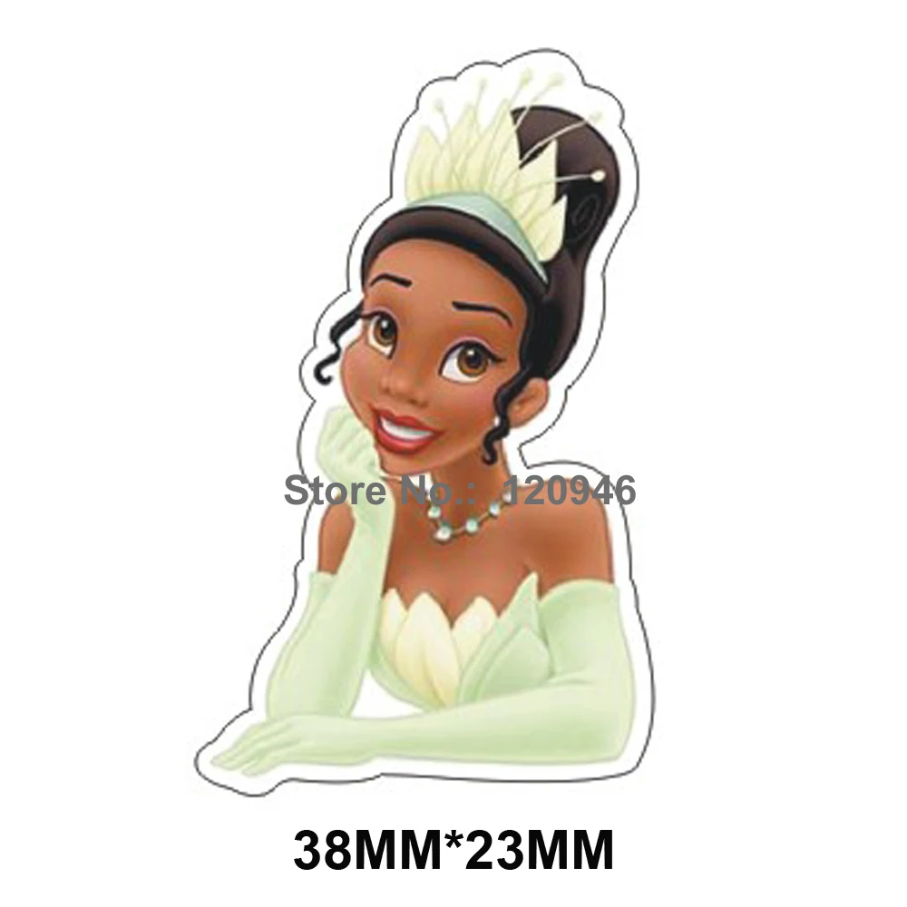50pcs Cartoon Princess Tiana Flatback Resin Beauty Girl Planar