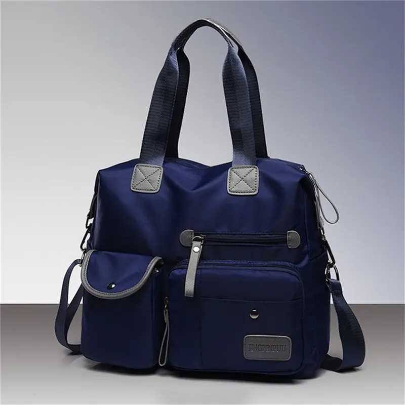 Новая женская модная Водонепроницаемая оксфордская Сумка-тоут, повседневная нейлоновая сумка на плечо, сумка для мам, Большая вместительная Холщовая Сумка