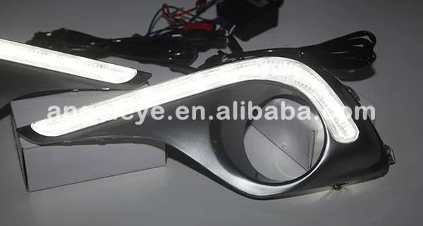 Для TOYOTA Highlander 12 светодиодов DRL Дневной ходовой светильник 2012-2013 год YDC
