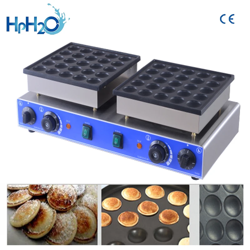 

CE approved 110V/220V commercial 50 hole dorayaki machine, mini dutch pancakes, mini pancake maker Dutch Poffertjes grill