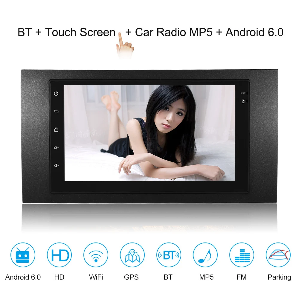 

7'' Smart Android 6.0 2 Din Car Stereo Radio Player GPS Navigation with BT WIFI AM/FM Fit for Ford Focus Transit 2006