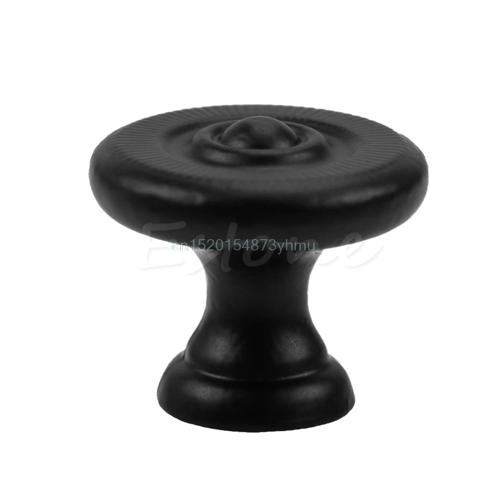

Round Cabinet Door Drawer Bin Dresser Wardrobe Handle Pull Knob Hardware Black #L057#