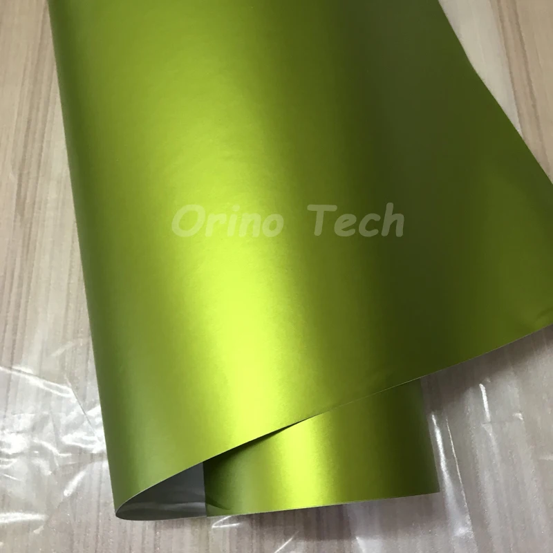lemon green metallic vinyl film wrap-2