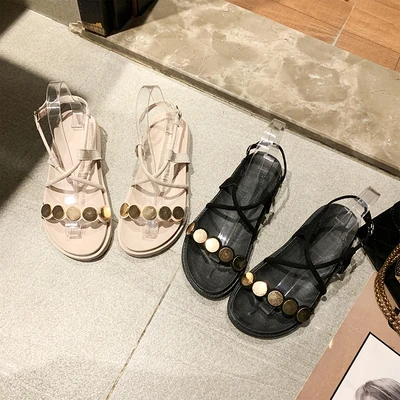 

Spring 2019 new cat-heeled, pointy one-shoe, hollow sandals, high-heeled, suede, rhinestone, one-button women's shoes