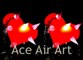 

Giant Lighting Inflatable Red Heart Balloon with Cone for Valentines Decorations