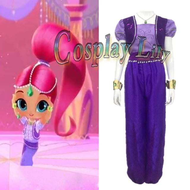 shimmer shine cosplay costume fancy dress custom made purple dressin