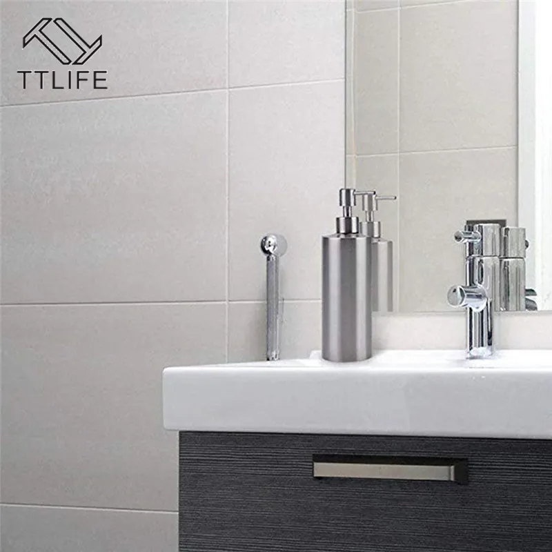 TTLIFE 304 дозатор мыла из нержавеющей стали для кухонной раковины, кран для ванной комнаты, ящик для шампуня, контейнер для мыла на бортике, бутылка для моющего средства