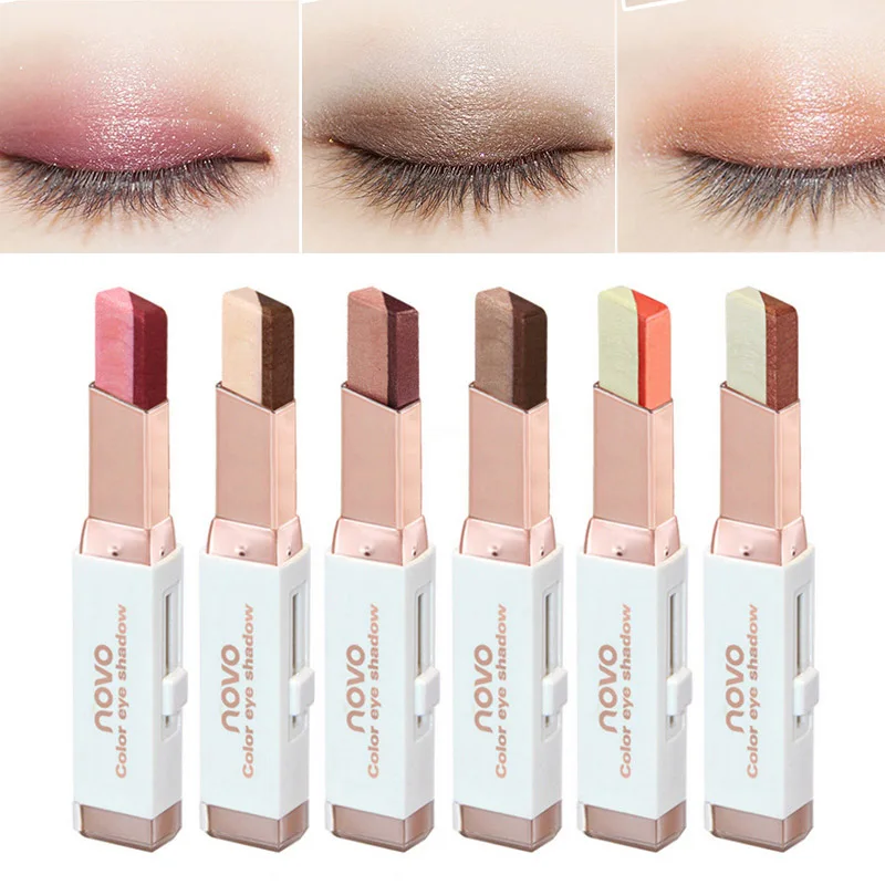 

Double Color Eye Shadow Stick Stereo Gradient Velvet Shimmer Eye Makeup Palette Cosmetics Eyeshadow Cream