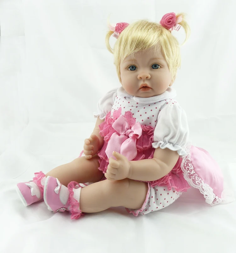 Кукла новорожденная силиконовая виниловая 22 дюйма 55 см|reborn baby doll|reborn babygirl doll |
