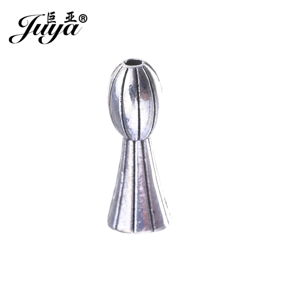 

JUYA High Quality Metal End Caps 18x7mm 20pcs/lot Component for DIY Earrings Making Findings Silk Satin Tassels Tip Caps AC0040