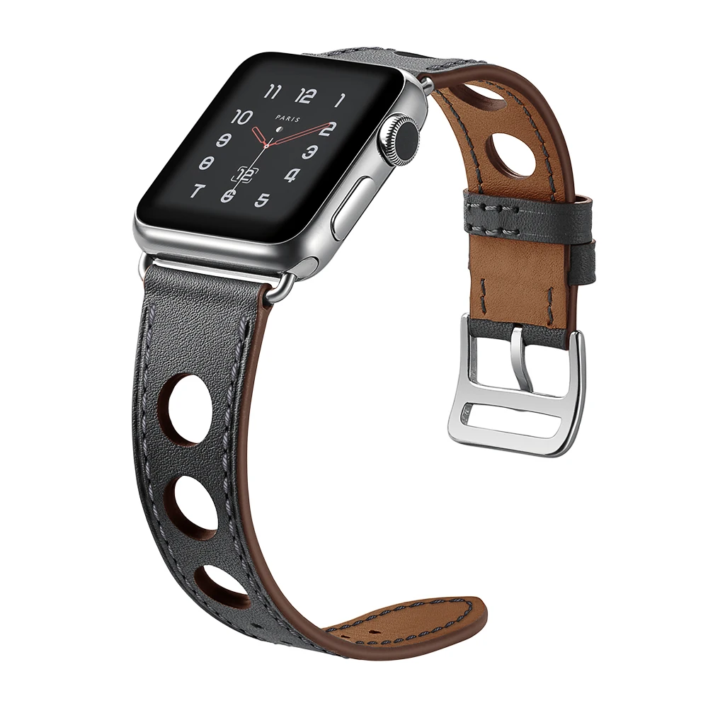 Ремешок из натуральной кожи для apple watch 4 band 44 мм iwatch series 5 4 3 2 correa apple watch 42 мм 38 мм 40 мм браслет ремешок для часов 44