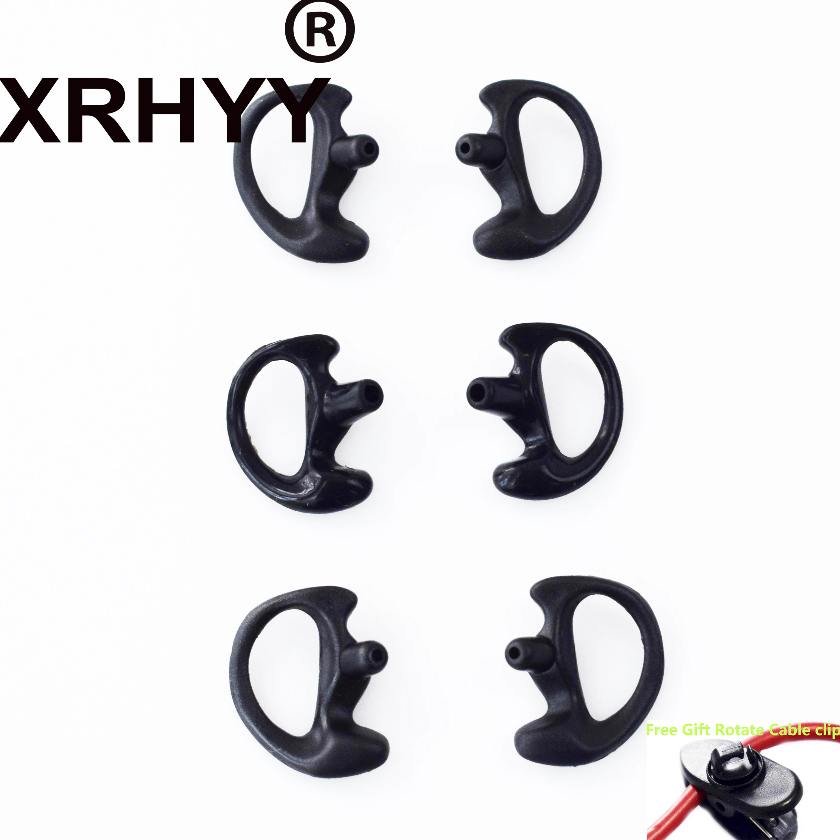 

XRHYY 3Pairs Silicone Replacement Earplug Ear-tip Ear Buds For Two-Way Radio Air Acoustic Walkie Talkie Earpiece Headset (S/M/L)