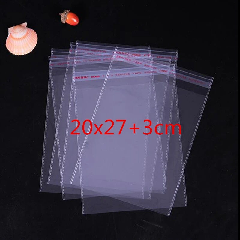 100pieces/lot 20*30cm Self Adhesive Seal OPP bag plastic poly bags