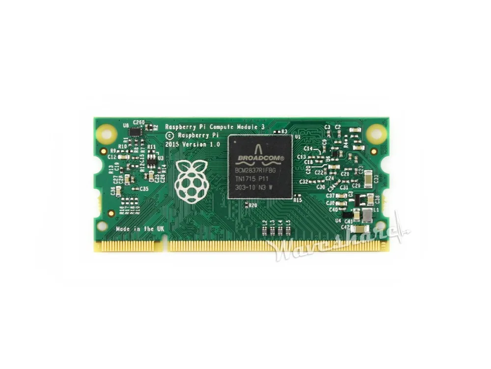 Waveshare Raspberry Pi Compute Module 3 RPi CM3 mini PC 64-bit 1,2 ГГц четырехъядерный процессор ARM Cortex-A53 1 ГБ оперативной памяти ГБ 4 ГБ eMMC Flash