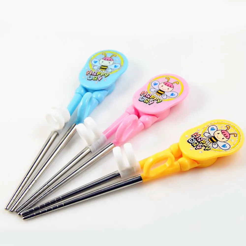 

New Cartoon Style Chopsticks For Kids Children early Learning Training Designed Baby enlightenment chopsticks Kitchen Tools 2B
