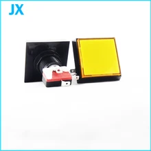 51x51 мм светодиодный световая кнопка с микропереключателем мастер Аркада наборы сделай сам части JAMMA MAME четыре цвета