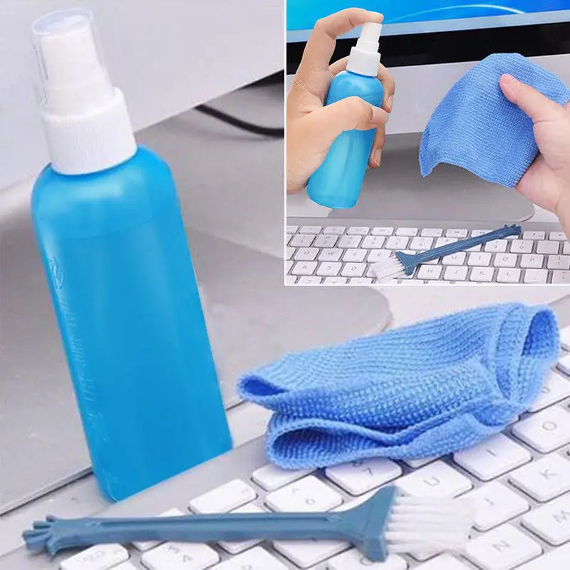 

3in1 Screen Cleaning Kit LCD Laptop Computer Notebook TV Mobile Ipad Cleane