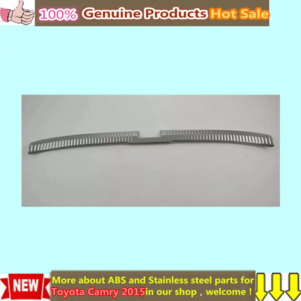 High quality inner built-in Rear Bumper trim car styling cover detector Stainless Steel plate pedal 1pcs for Toyota Camry 2015 for porsche cayenne 2015 stainless steel outer rear bumper foot plate trim 1pcs car styling